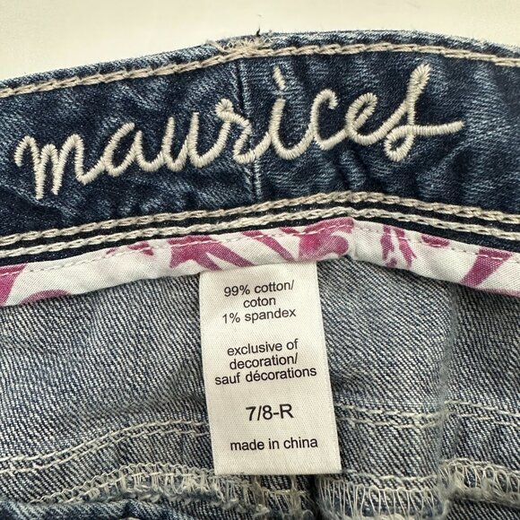Maurices Original Bootcut Women's size 7 Dark Wash Blue Denim Jeans - Picture 3 of 4